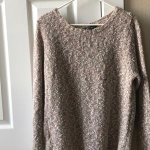 Long pink sweater